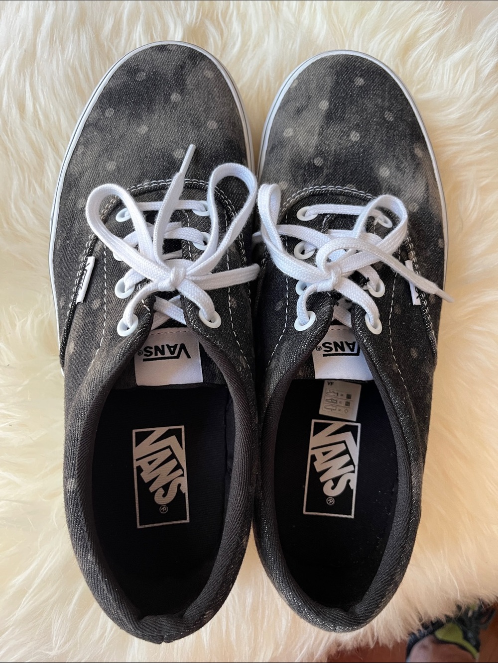 Vans Black Canvas Low-Top Sneakers with White Laces